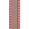 Christmas Linen Gingham Check Wired Edge Ribbon - 1 ½ inch x 10 yards - Natural / Red